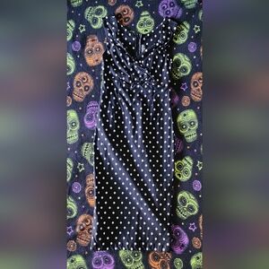 Rock Steady Black & White Polka Dot Pencil Wiggle Dress